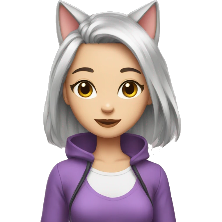 Cat girl emoji