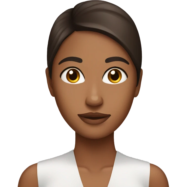 Brunette girl with tan skin wearing skincare mask emoji