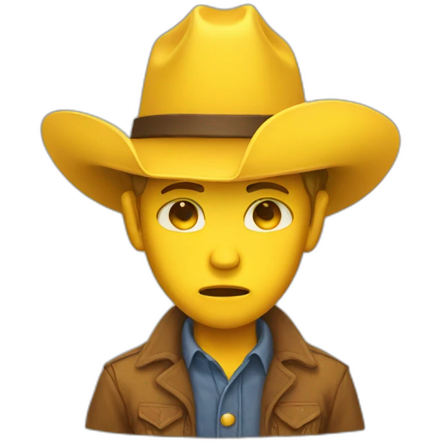 crying yellow cowboy emoji