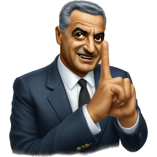 Gamal Abdel Nasser photorealistic index finger emoji