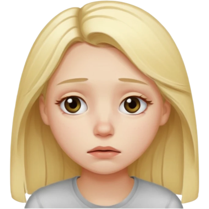 exhausted blonde girl emoji