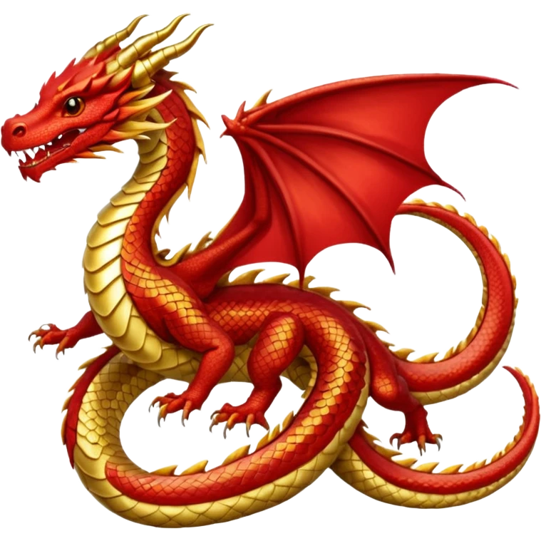  Straight Eastern dragon no legs not curved emoji