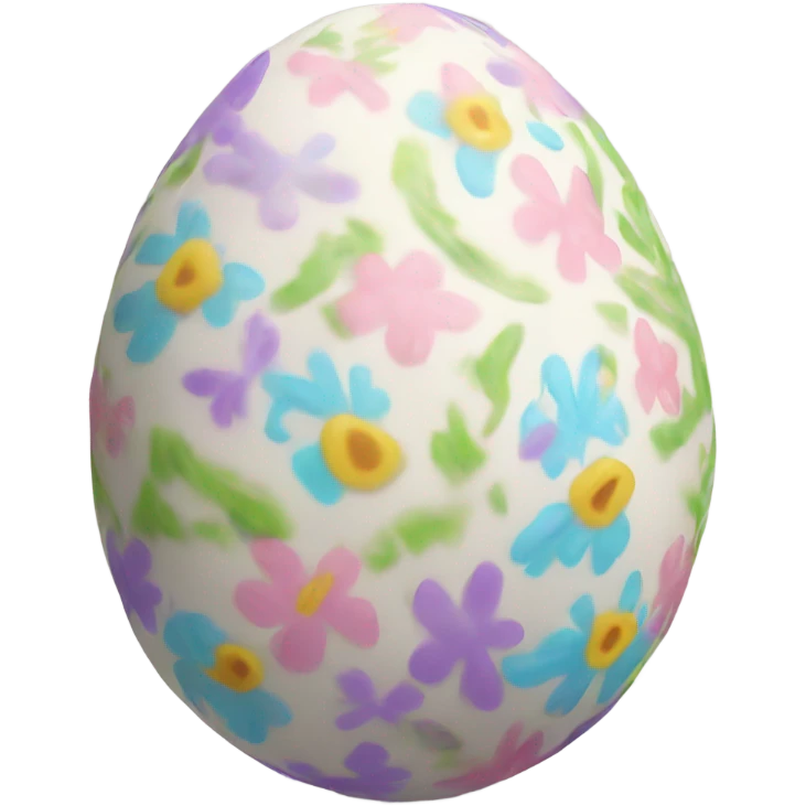 Realistic detailed pastel decorated Easter egg emoji