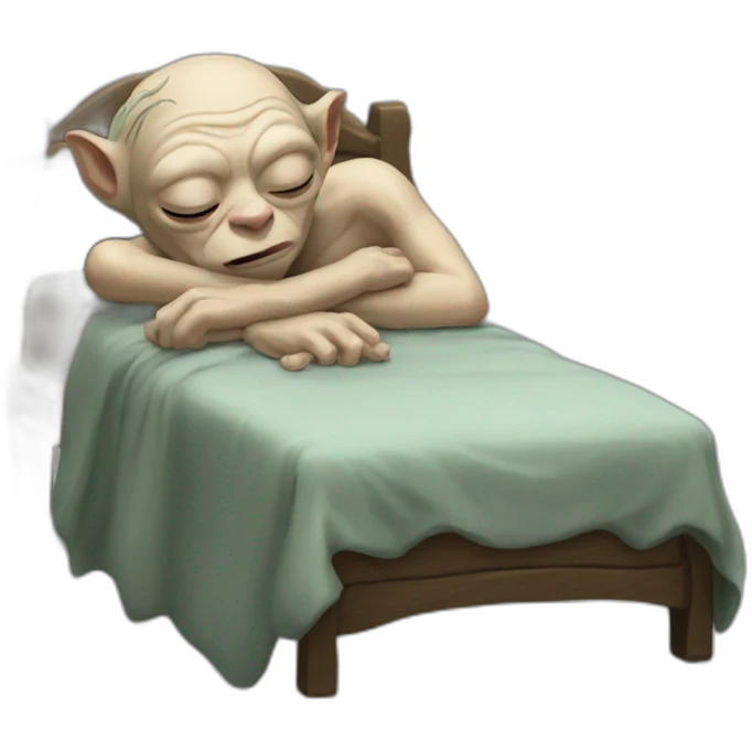 gollum sleeping bed emoji