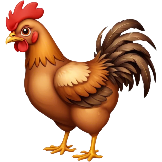 Crazy chicken emoji