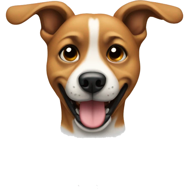 Dog fliping you off emoji
