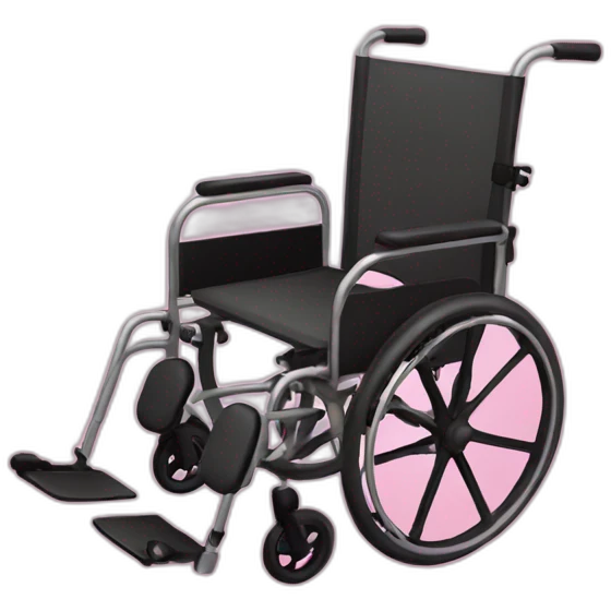 vector wheelchair emoji on pink background emoji