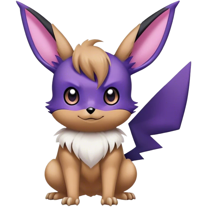 Cool Cute Kawaii Noibat-Eevee-Pokemon Full Body emoji