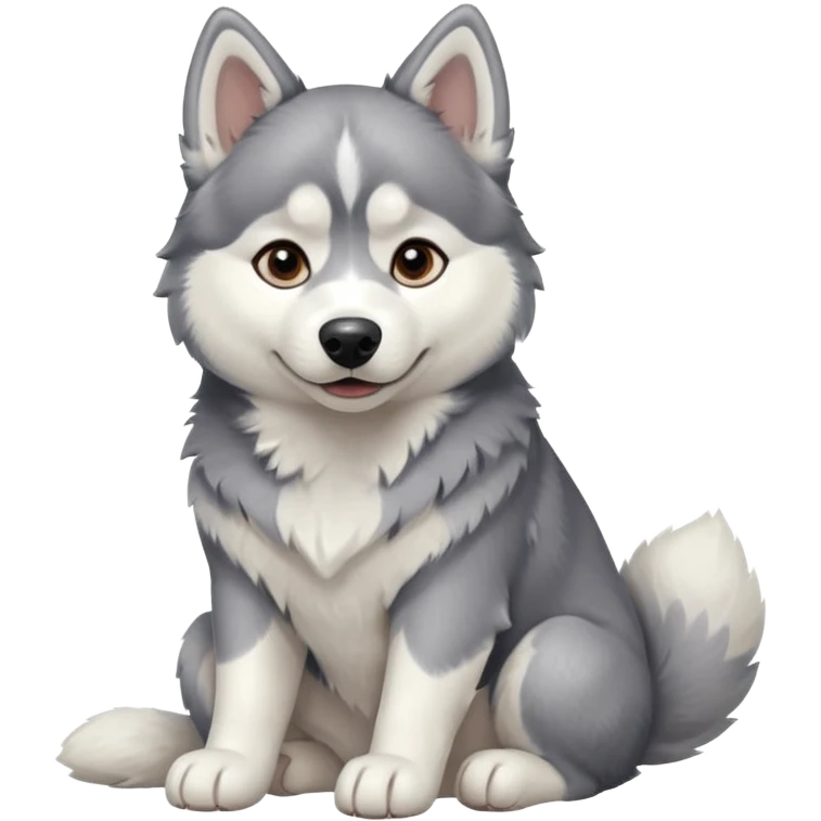 dog full image husky sitting emoji