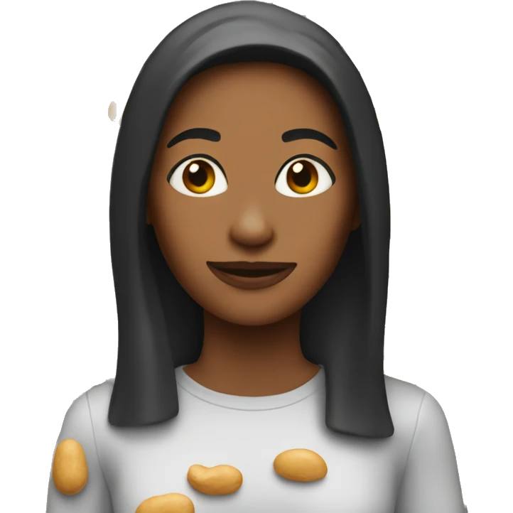woman with peanuts  emoji