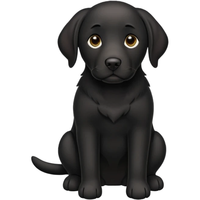 Labrador  negro adulto emoji