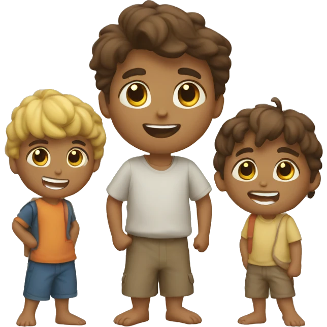 Niños rodeando a dios emoji