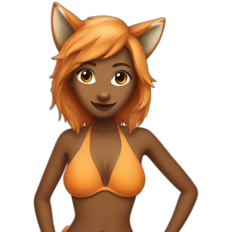 fox woman in swimsuit emoji