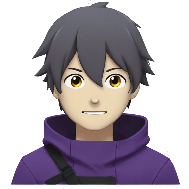 Fūjin in the anime world trigger in purple version emoji