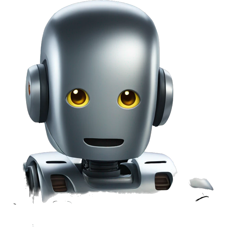 A robot in the car emoji
