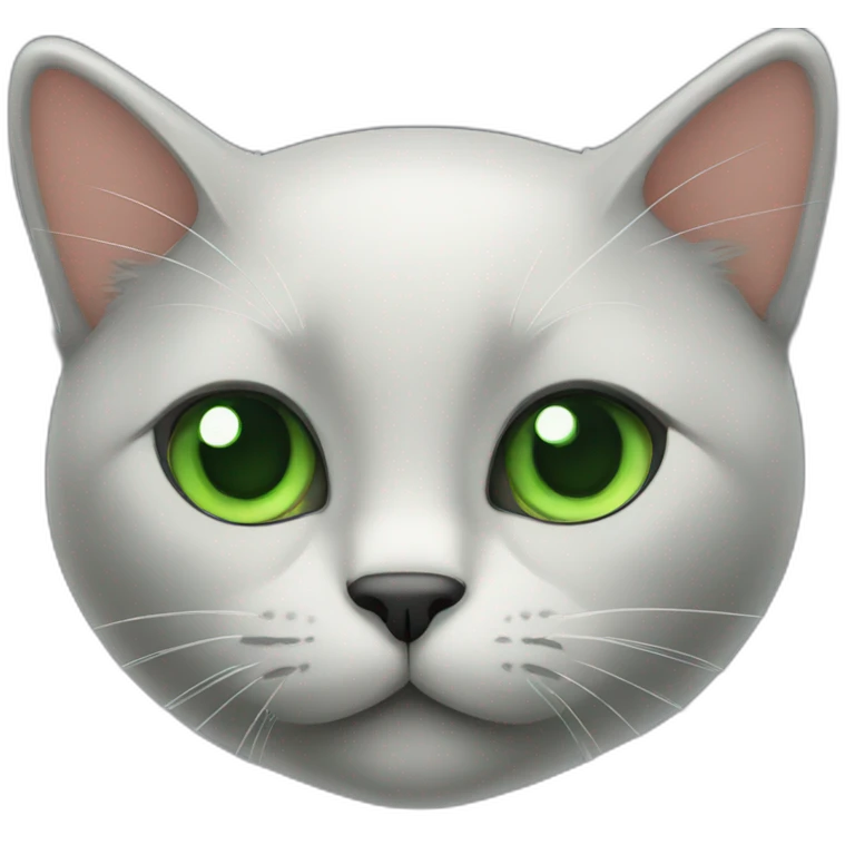 black cat with green eyes emoji