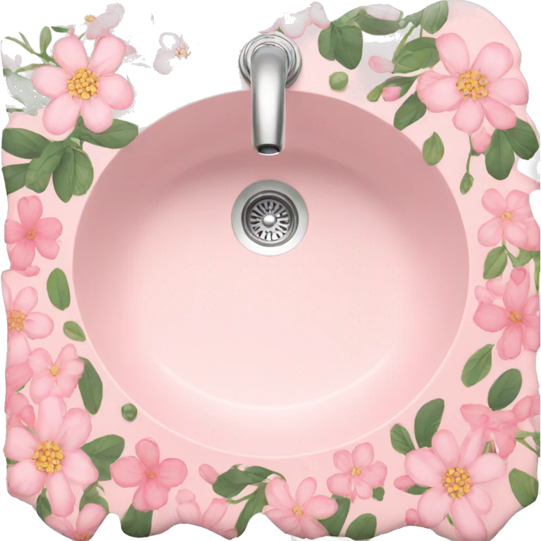Light pink floral sink emoji
