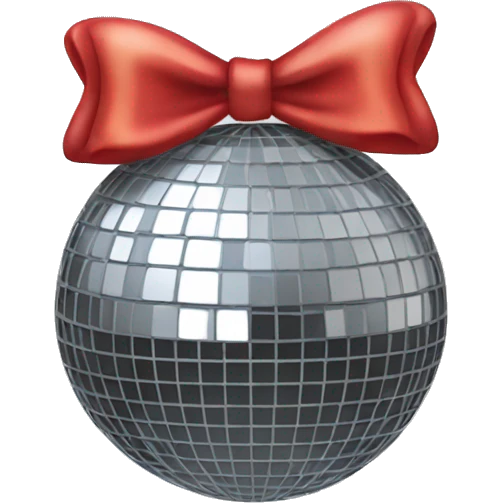 Discoball with a bow emoji