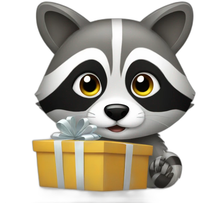 Gift with Raccoon  emoji