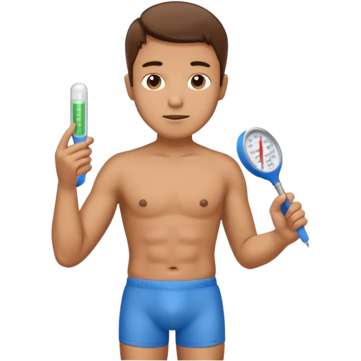 Мужские трусы рядом градусник emoji