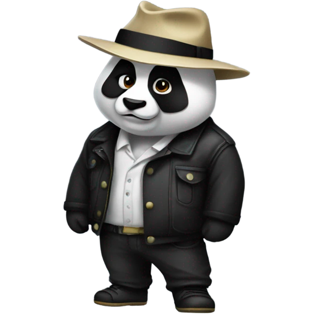 Gangster panda emoji