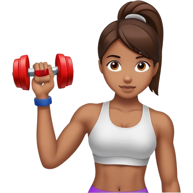 Gym dumbbell girl emoji