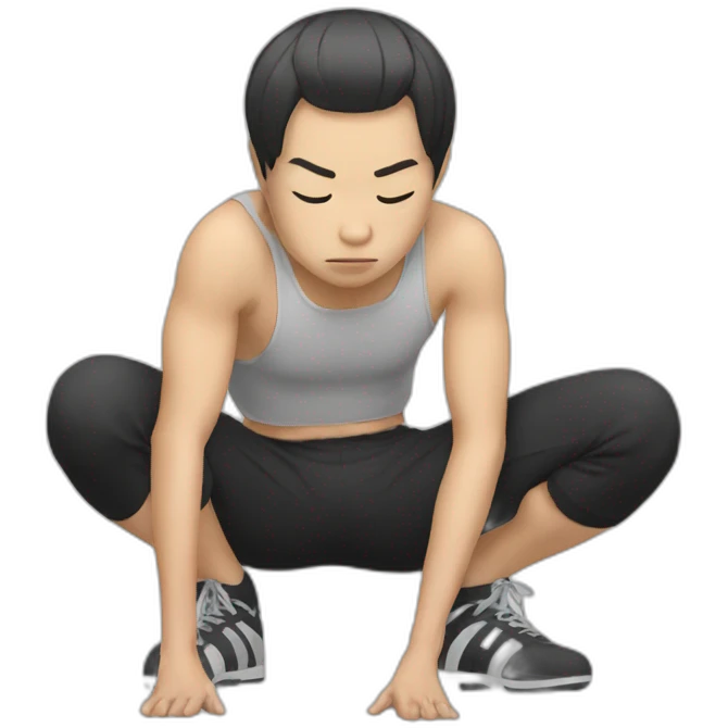 Asian Japanese squat emoji
