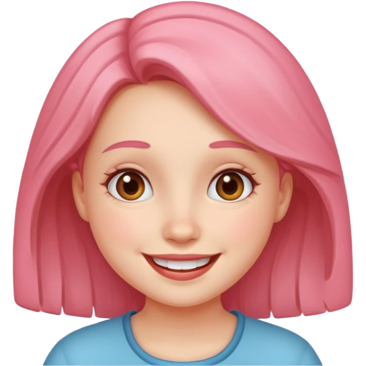 a girl genuinely feeling happy emoji