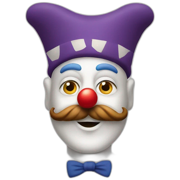 Jewish religious clown minimalistic emoji