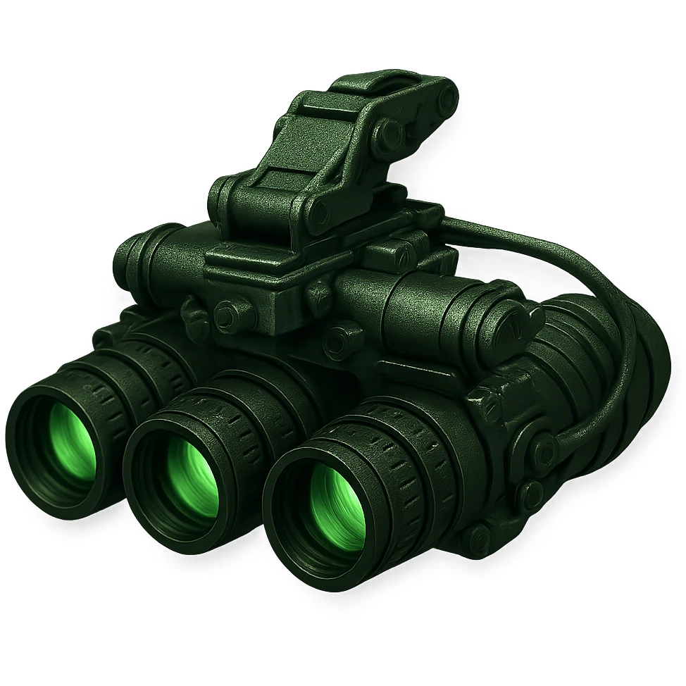night vision goggles with a tactical military vibe emoji