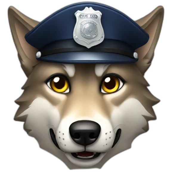 police wolf emoji