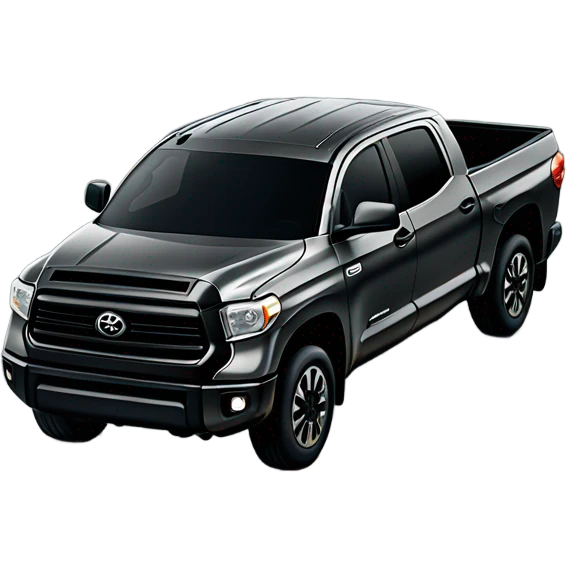 Black toyota tundra racing on highway emoji