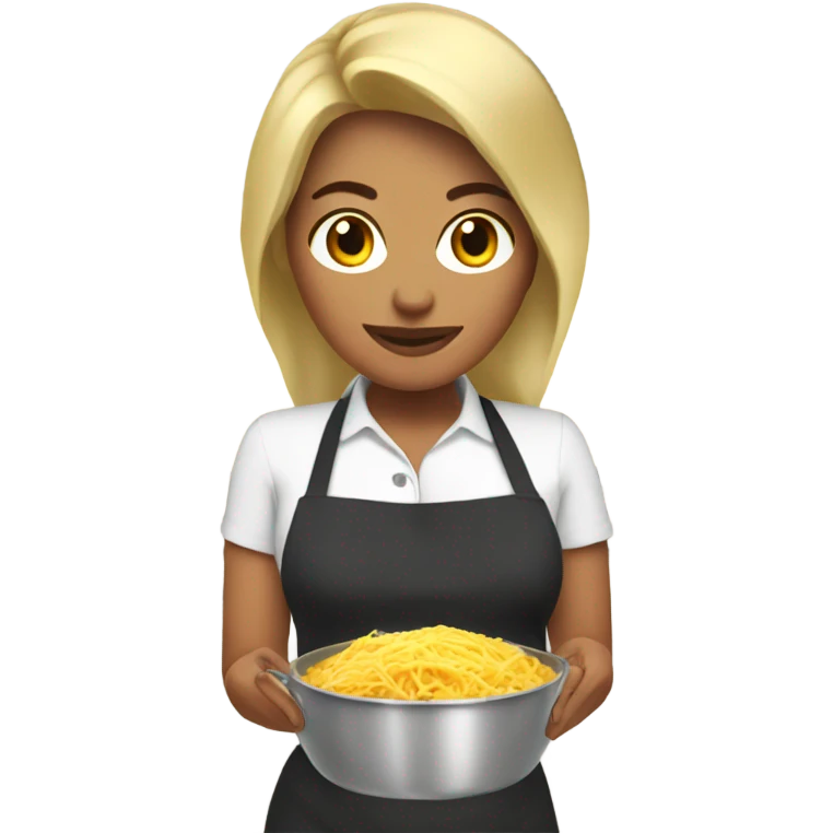 Mexican mom with blonde hair cooking emoji