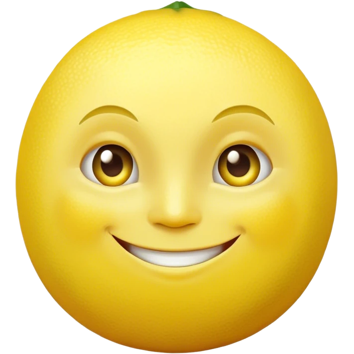 The juicy lemon is smiling emoji