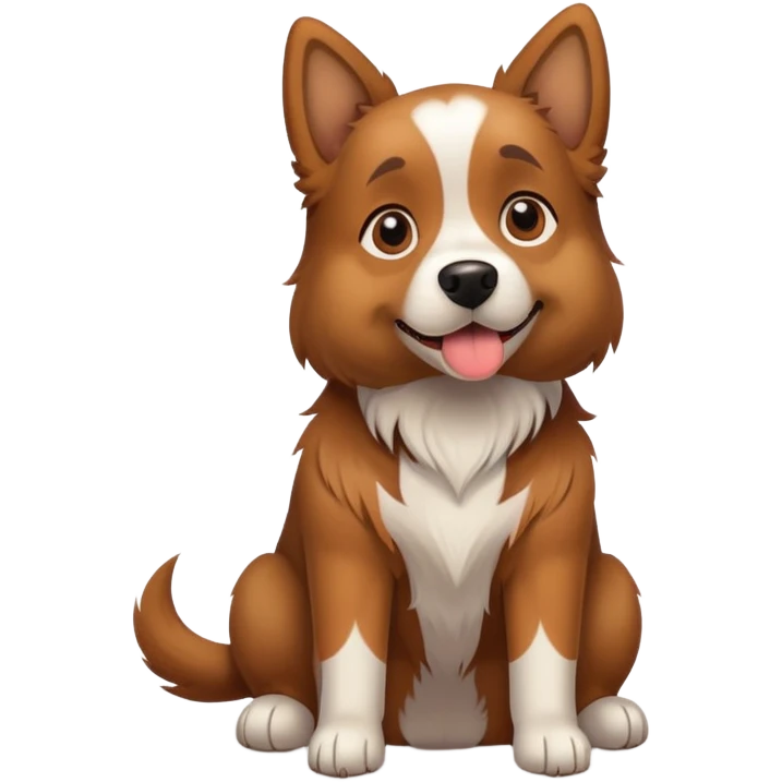 Cão na rua emoji