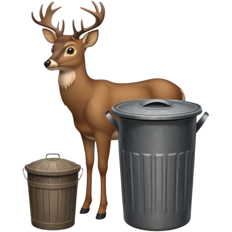 Buck with trashcan emoji