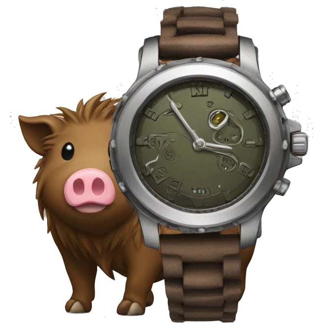 watch and boar emoji