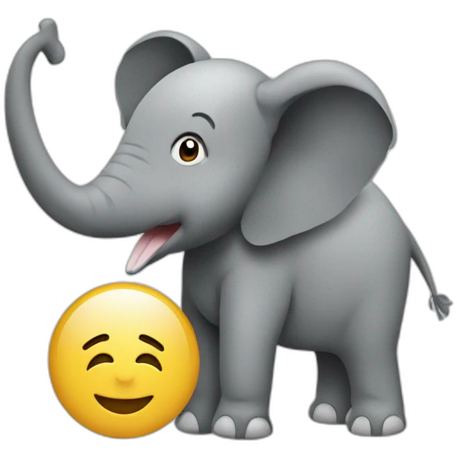 Sign that says #1 Fan with an Elephant emoji