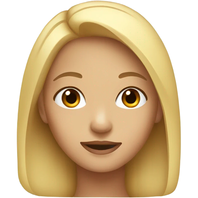 A girl with brown eyes and blonde hair emoji