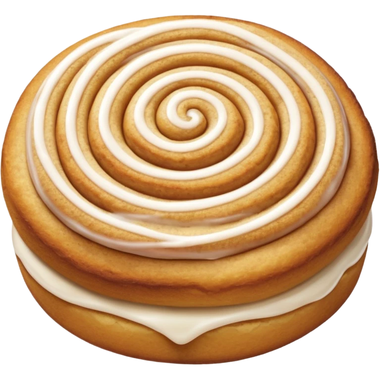 a snickerdoodle cookie that has a honeybun style swirl with cinnamon roll style icing emoji