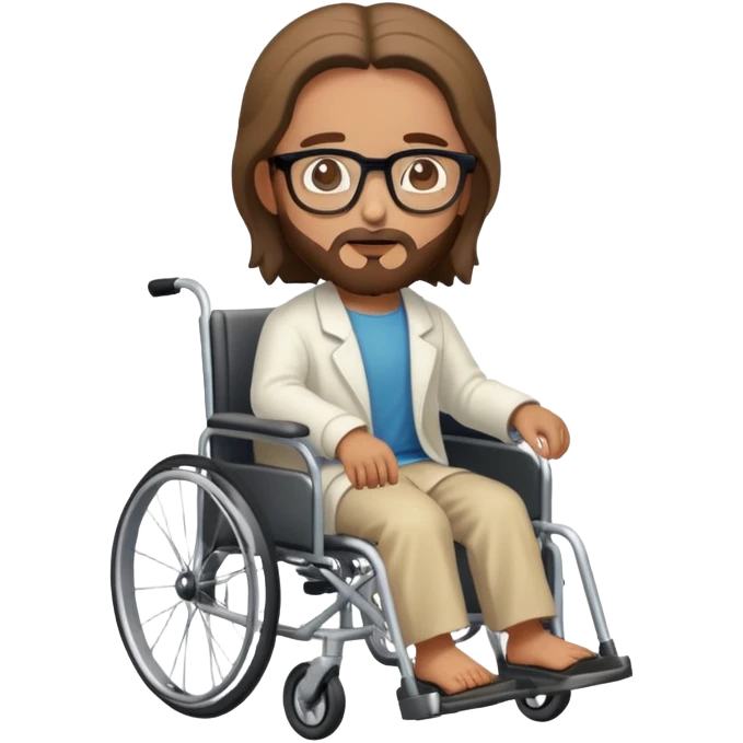 jesus in wheelchair with glasses emoji