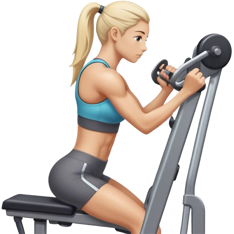 side-view triceps-machine exercise emoji
