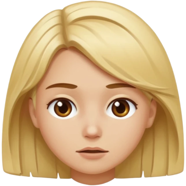 Blonde girl shitting on white man with brown hair  emoji