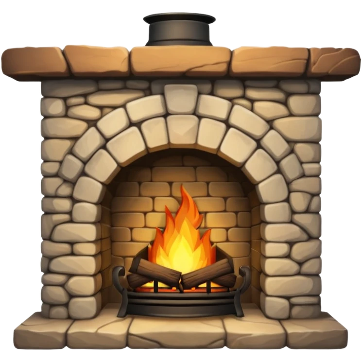Stone Cottage Fireplace emoji