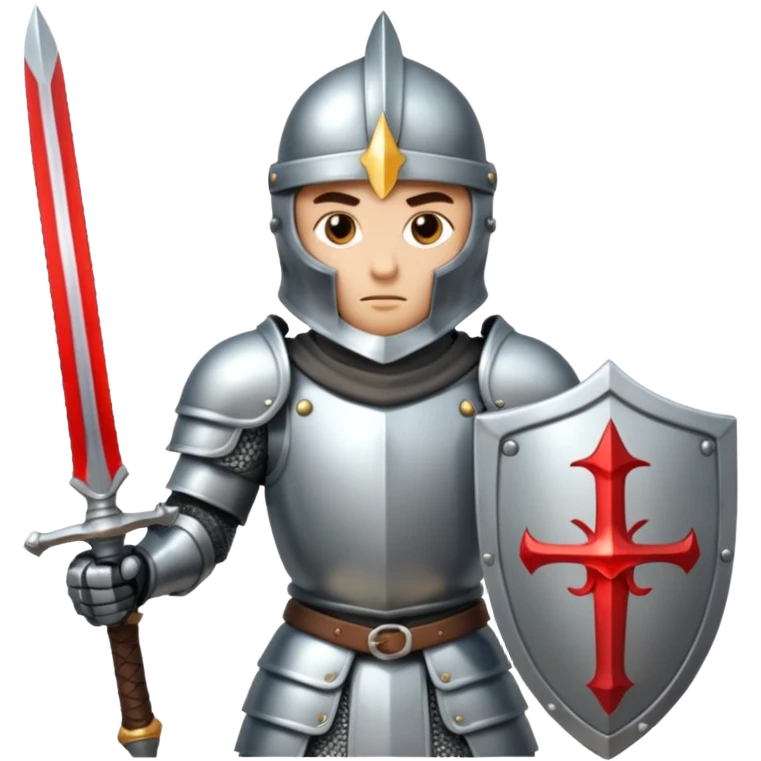 Armored knight with shining sword emoji