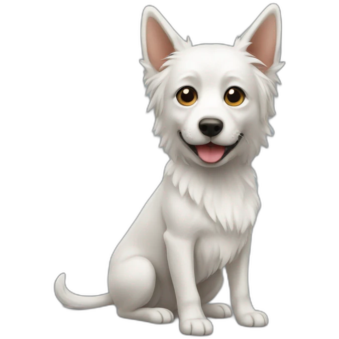 Chat sur un chien emoji