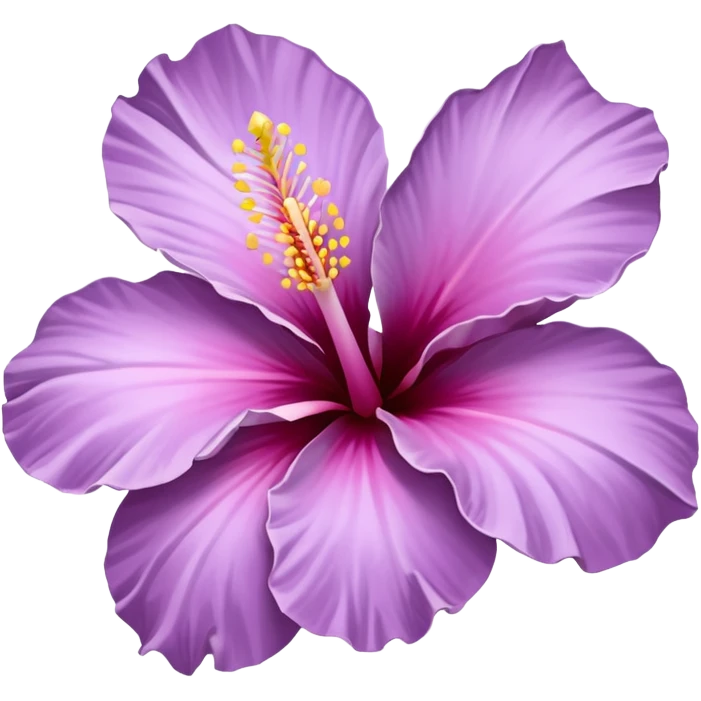 single lilac hibiscus blossom facing left in png form  emoji