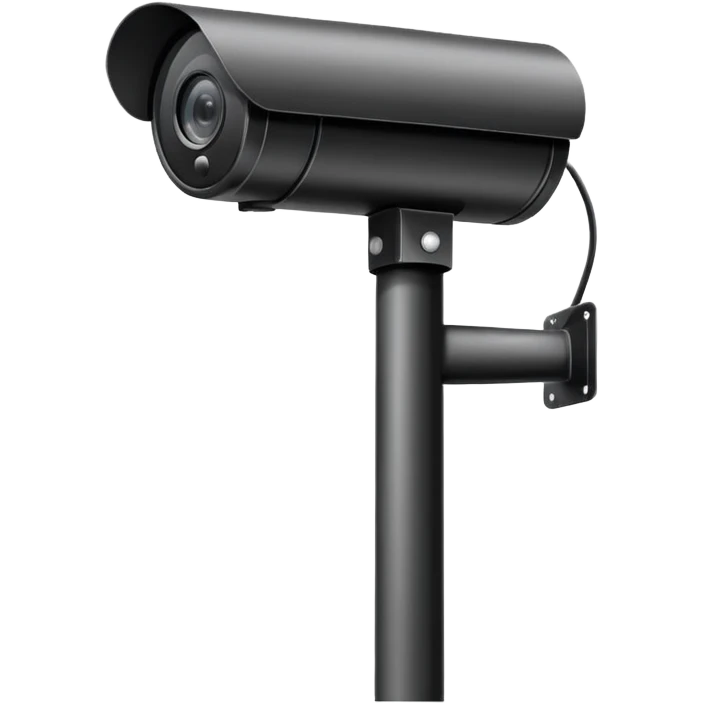 5 CCTV cameras together on pole large cameras  emoji