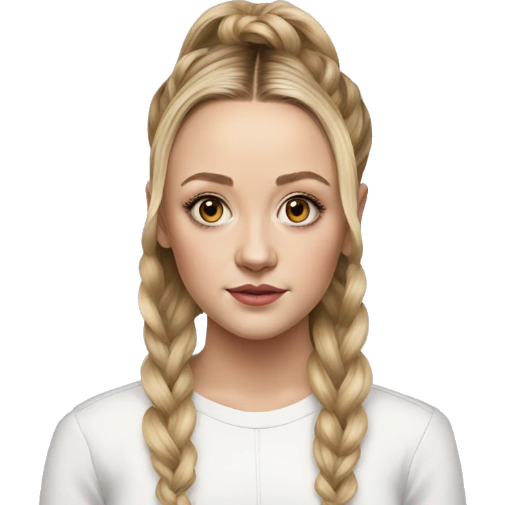 Billie Lourd, teenager hyperreal, photoreal portrait emoji