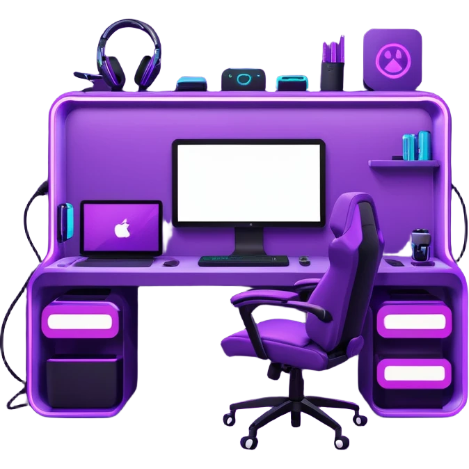 purple gaming setup emoji